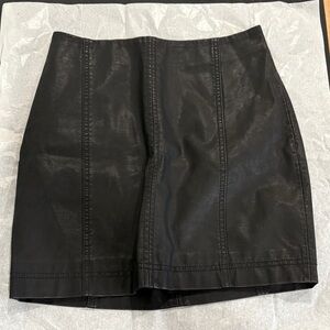 Free People Black Mini Skirt